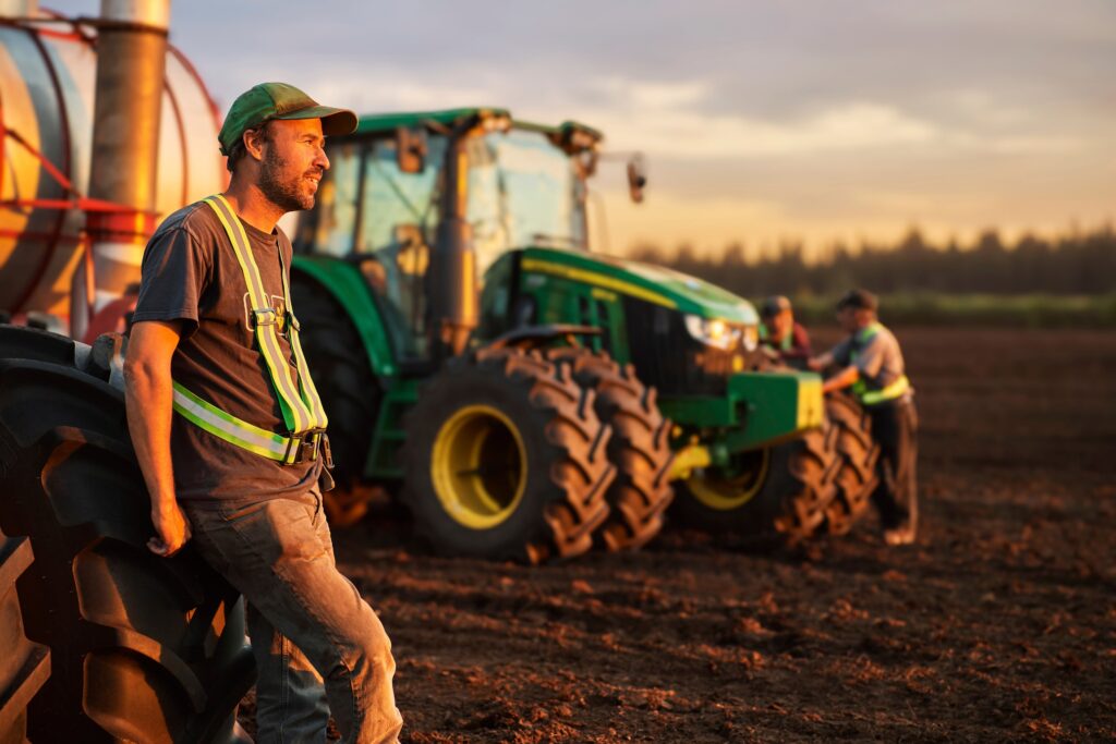 Harvesting peat moss