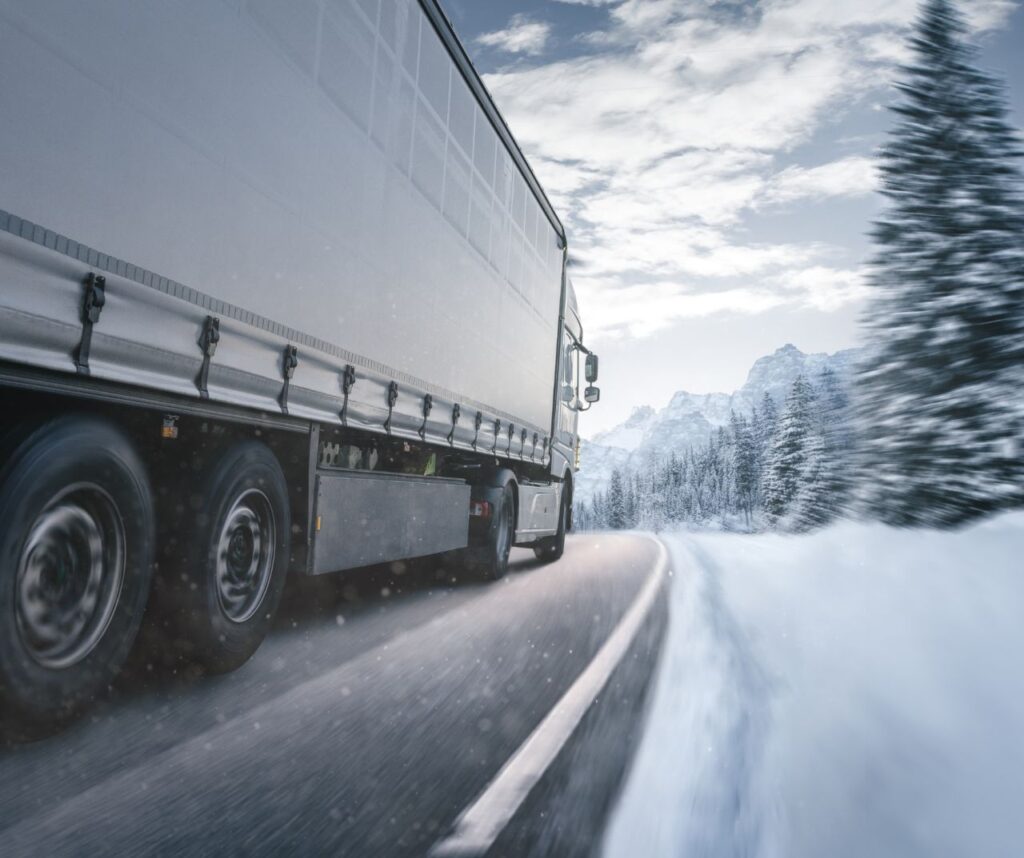 delivery truck snow