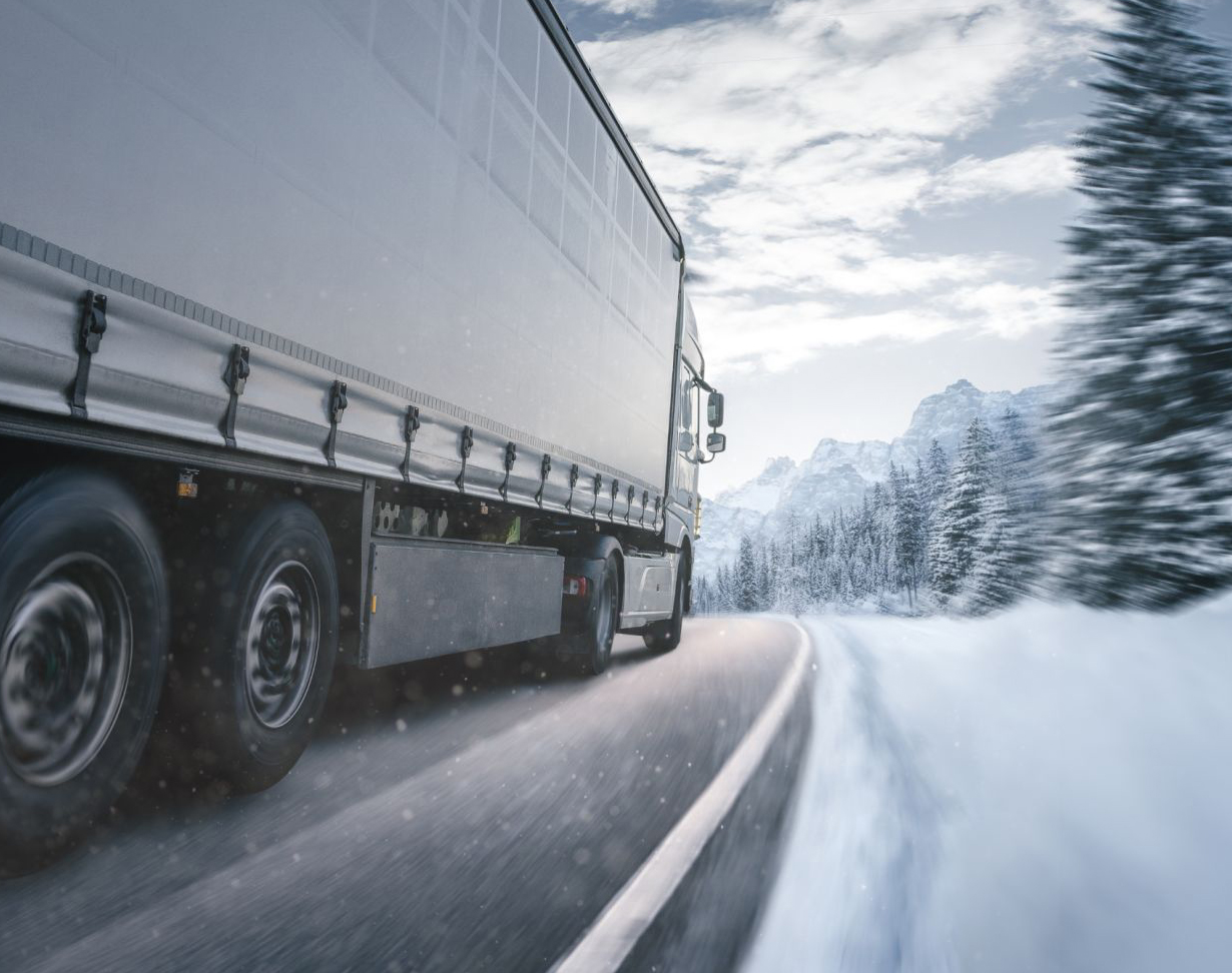 delivery truck snow