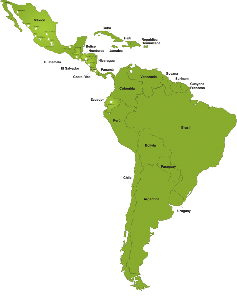 Map Latin America